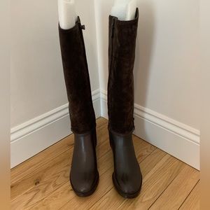 Tory Burch Miller Brown Suede Riding Boots in Size 7M